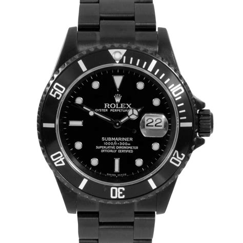 rolex black sbmariner|Rolex Submariner all black price.